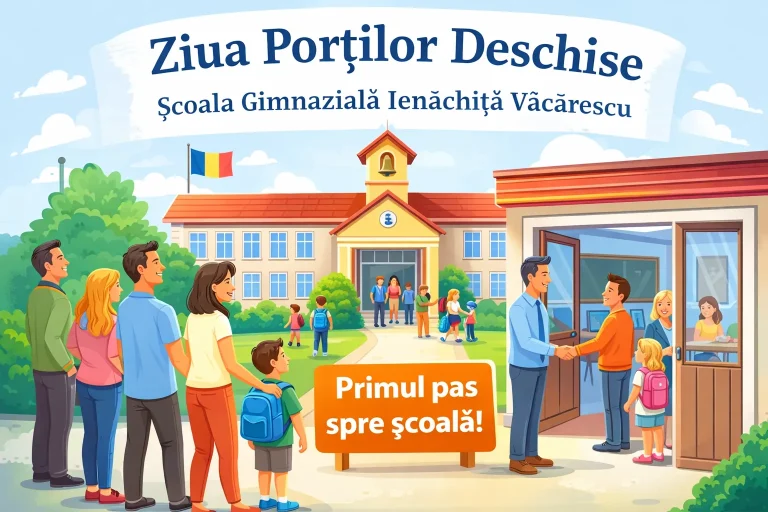 Ziua Porților Deschise la Școala Gimnazială Ienăchiță Văcărescu 2026 – primul pas spre lumea școlii